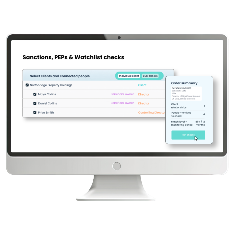 PEP and Sanctions checks PEP and Sanctions checks